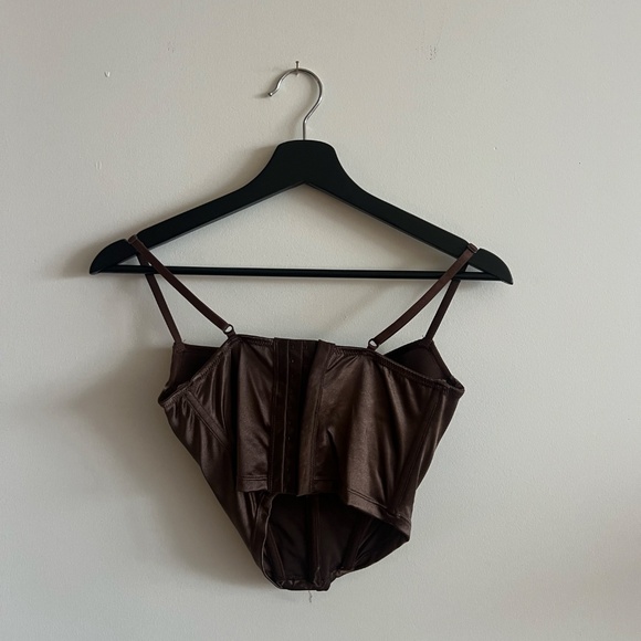 Brown satin corset top - Picture 4 of 4